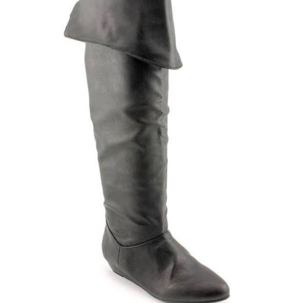 Black knee high boots